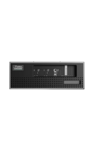 Vertone Commander audio equipment device with labeled slots and a perforated front panel.